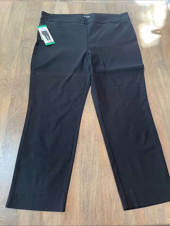 Hilary Radley Pants - Hilary Radley Black Pull-On Straight Leg Ankle Pants